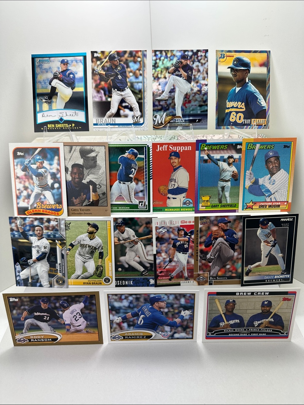 Ryan Braun Brewers lot of 19 w/ Ben Sheets Rookie/Prince Fielder + Ransom /2012